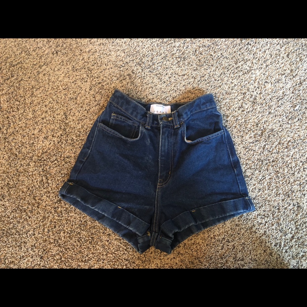American Apparel High Waist Denim Shorts Sz 25